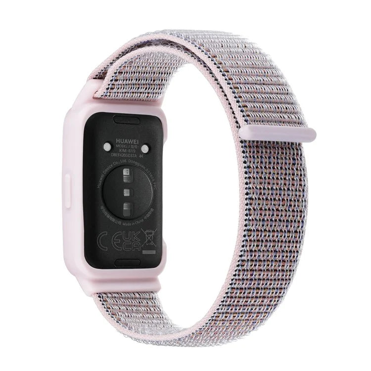 For Huawei Band 8 / 9 Nylon Loop Watch Strap with Integrated TPU Protective Case