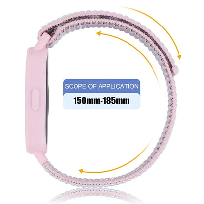 For Huawei Band 8 / 9 Nylon Loop Watch Strap with Integrated TPU Protective Case