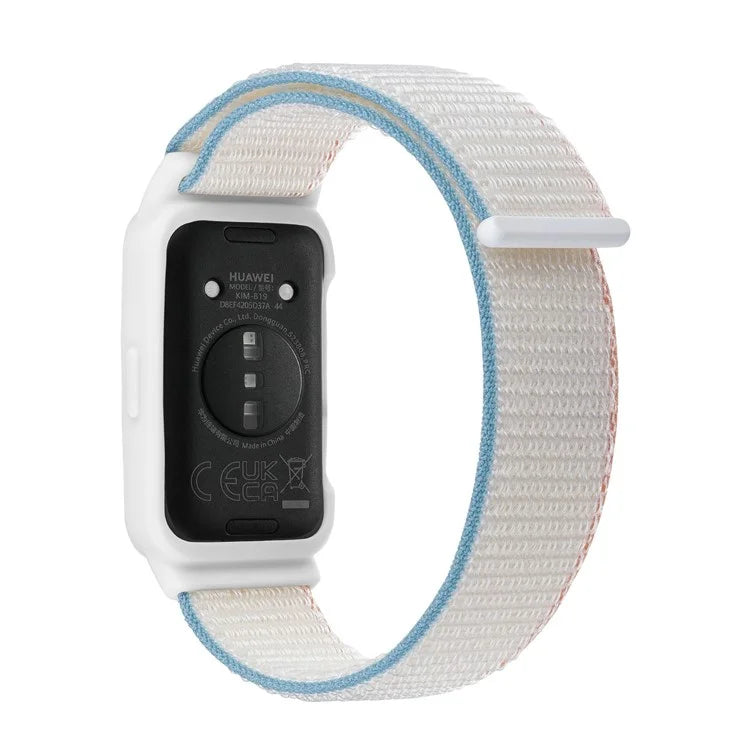 For Huawei Band 8 / 9 Nylon Loop Watch Strap with Integrated TPU Protective Case
