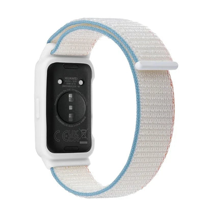 For Huawei Band 8 / 9 Nylon Loop Watch Strap with Integrated TPU Protective Case