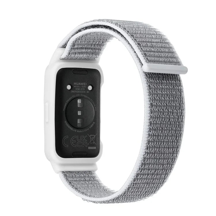 For Huawei Band 8 / 9 Nylon Loop Watch Strap with Integrated TPU Protective Case