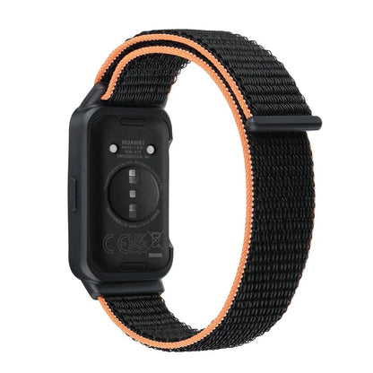 For Huawei Band 8 / 9 Nylon Loop Watch Strap with Integrated TPU Protective Case