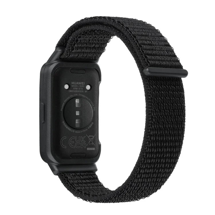 For Huawei Band 8 / 9 Nylon Loop Watch Strap with Integrated TPU Protective Case
