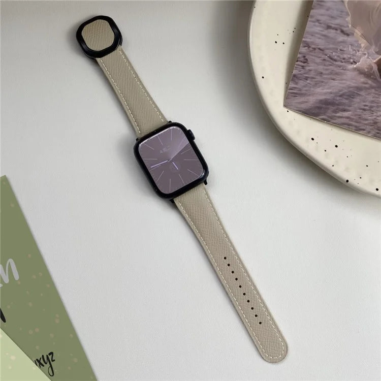 For Apple Watch Ultra 2 Ultra 49mm / Series 9 8 7 45mm / 6 5 4 SE (2023) SE (2022) SE 44mm / 3 2 1 42mm Genuine Cow Leather Wrist Band