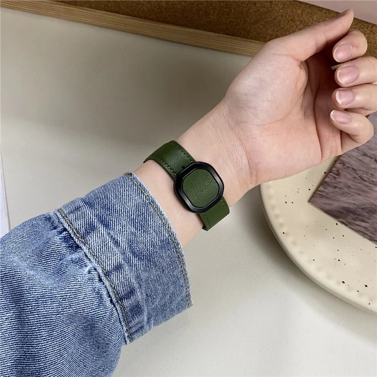 For Apple Watch Ultra 2 Ultra 49mm / Series 9 8 7 45mm / 6 5 4 SE (2023) SE (2022) SE 44mm / 3 2 1 42mm Genuine Cow Leather Wrist Band