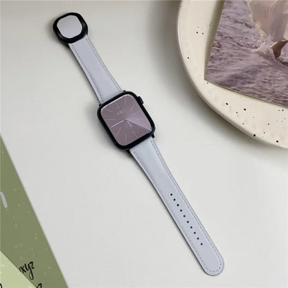 For Apple Watch Ultra 2 Ultra 49mm / Series 9 8 7 45mm / 6 5 4 SE (2023) SE (2022) SE 44mm / 3 2 1 42mm Genuine Cow Leather Wrist Band
