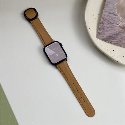 For Apple Watch Ultra 2 Ultra 49mm / Series 9 8 7 45mm / 6 5 4 SE (2023) SE (2022) SE 44mm / 3 2 1 42mm Genuine Cow Leather Wrist Band