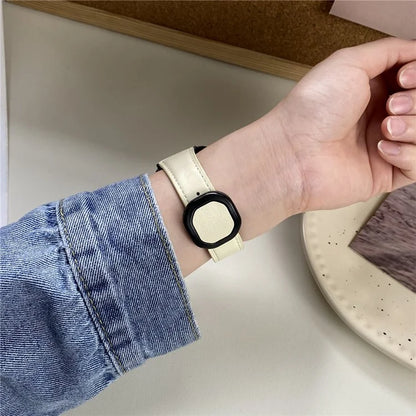 For Apple Watch Ultra 2 Ultra 49mm / Series 9 8 7 45mm / 6 5 4 SE (2023) SE (2022) SE 44mm / 3 2 1 42mm Genuine Cow Leather Wrist Band