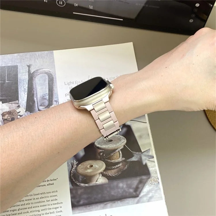 For Apple Watch Series 9 8 7 41mm / 6 5 4 SE (2023) SE (2022) SE 40mm / 3 2 1 38mm Stainless Steel+Rubber Strap