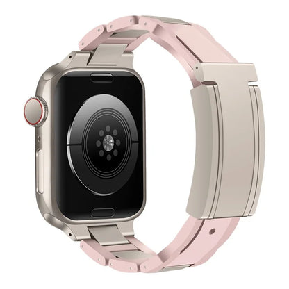 For Apple Watch Ultra 2 Ultra 49mm / 9 8 7 45mm / 6 5 4 SE (2022) SE (2023) SE 44mm / 3 2 1 42mm Stainless Steel+Rubber Strap