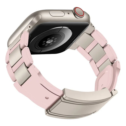 For Apple Watch Ultra 2 Ultra 49mm / 9 8 7 45mm / 6 5 4 SE (2022) SE (2023) SE 44mm / 3 2 1 42mm Stainless Steel+Rubber Strap