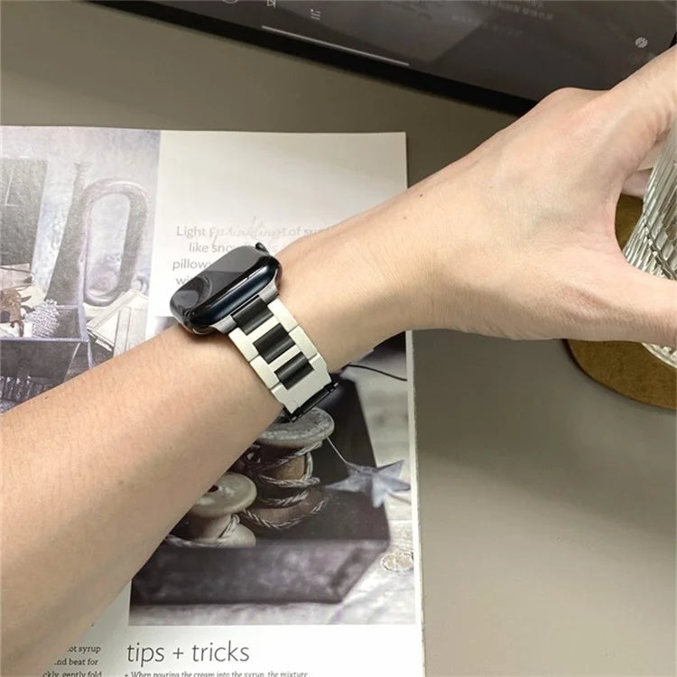 For Apple Watch Ultra 2 Ultra 49mm / 9 8 7 45mm / 6 5 4 SE (2022) SE (2023) SE 44mm / 3 2 1 42mm Stainless Steel+Rubber Strap
