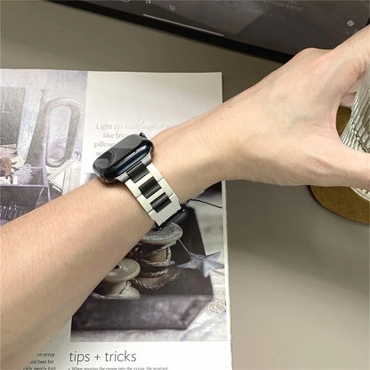 For Apple Watch Ultra 2 Ultra 49mm / 9 8 7 45mm / 6 5 4 SE (2022) SE (2023) SE 44mm / 3 2 1 42mm Stainless Steel+Rubber Strap