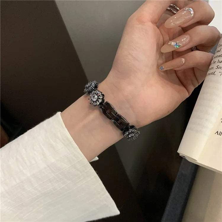 For Apple Watch Series 9 8 7 41mm / 6 5 4 SE (2022) SE (2023) SE 40mm / 3 2 1 38mm Zircon Wrist Strap