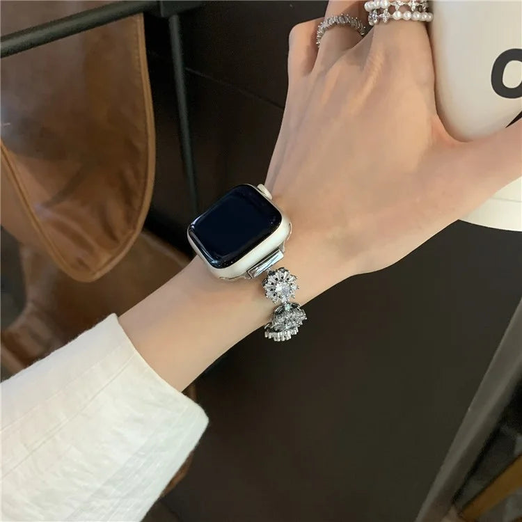 For Apple Watch Ultra 2 Ultra 49mm / Series 9 8 7 45mm / 6 5 4 SE (2022) SE (2023) SE 44mm / 3 2 1 42mm Zircon Wrist Band