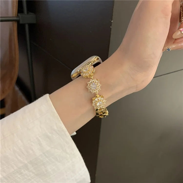 For Apple Watch Ultra 2 Ultra 49mm / Series 9 8 7 45mm / 6 5 4 SE (2022) SE (2023) SE 44mm / 3 2 1 42mm Zircon Wrist Band