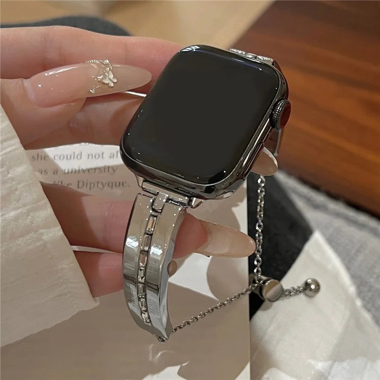 For Apple Watch Series 9 8 7 41mm / 6 5 4 SE (2023) SE (2022) SE 40mm / 3 2 1 38mm Wristband Alloy Bangle Bracelet