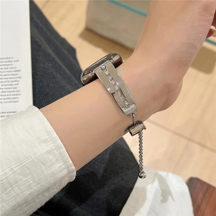 For Apple Watch Series 9 8 7 41mm / 6 5 4 SE (2023) SE (2022) SE 40mm / 3 2 1 38mm Wristband Alloy Bangle Bracelet