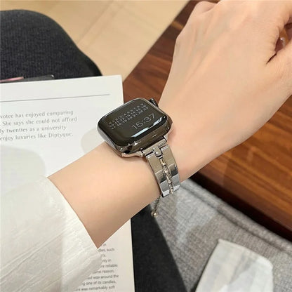 For Apple Watch Series 9 8 7 41mm / 6 5 4 SE (2023) SE (2022) SE 40mm / 3 2 1 38mm Wristband Alloy Bangle Bracelet
