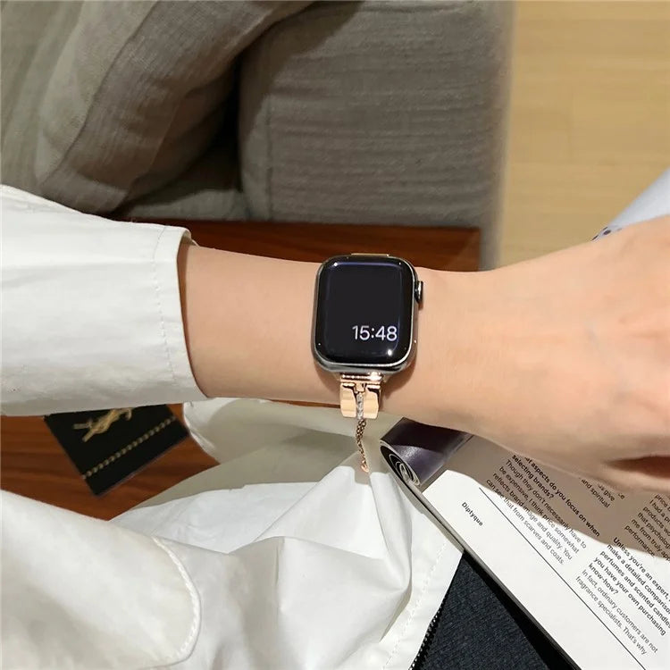 For Apple Watch Series 9 8 7 41mm / 6 5 4 SE (2023) SE (2022) SE 40mm / 3 2 1 38mm Wristband Alloy Bangle Bracelet