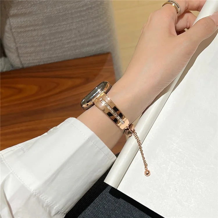 For Apple Watch Series 9 8 7 41mm / 6 5 4 SE (2023) SE (2022) SE 40mm / 3 2 1 38mm Wristband Alloy Bangle Bracelet
