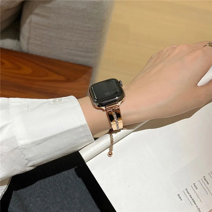For Apple Watch Series 9 8 7 41mm / 6 5 4 SE (2023) SE (2022) SE 40mm / 3 2 1 38mm Wristband Alloy Bangle Bracelet