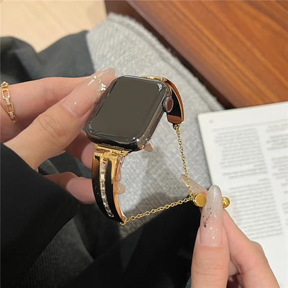 For Apple Watch Series 9 8 7 41mm / 6 5 4 SE (2023) SE (2022) SE 40mm / 3 2 1 38mm Wristband Alloy Bangle Bracelet