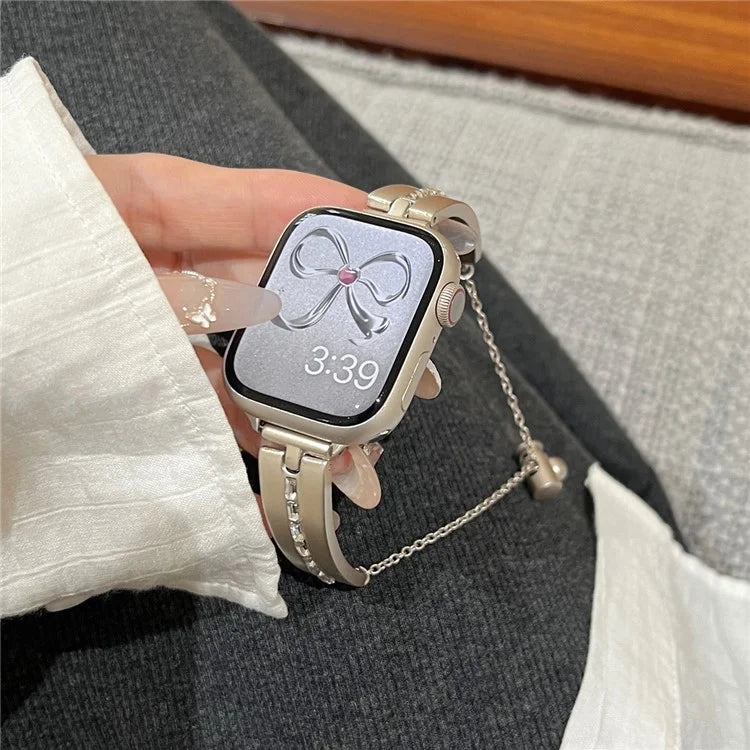 For Apple Watch Series 9 8 7 41mm / 6 5 4 SE (2023) SE (2022) SE 40mm / 3 2 1 38mm Wristband Alloy Bangle Bracelet