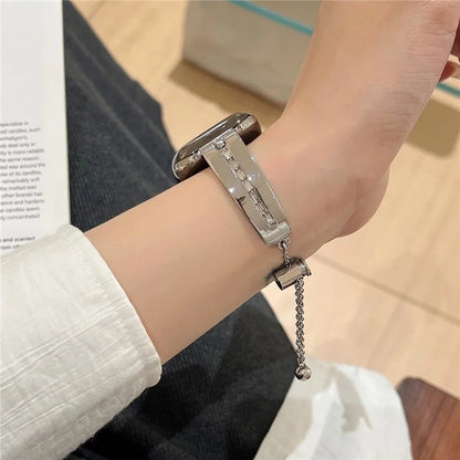 For Apple Watch Ultra 2 Ultra 49mm / 9 8 7 45mm / 6 5 4 SE (2023) SE (2022) SE 44mm / 3 2 1 42mm Watch Jewelry Band Alloy Bracelet