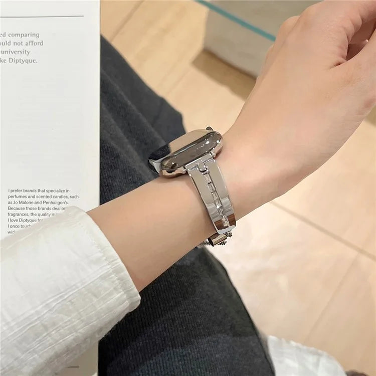 For Apple Watch Ultra 2 Ultra 49mm / 9 8 7 45mm / 6 5 4 SE (2023) SE (2022) SE 44mm / 3 2 1 42mm Watch Jewelry Band Alloy Bracelet