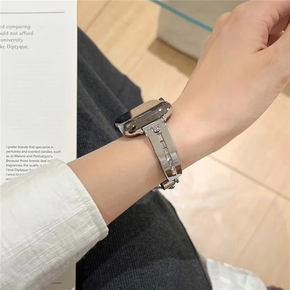 For Apple Watch Ultra 2 Ultra 49mm / 9 8 7 45mm / 6 5 4 SE (2023) SE (2022) SE 44mm / 3 2 1 42mm Watch Jewelry Band Alloy Bracelet