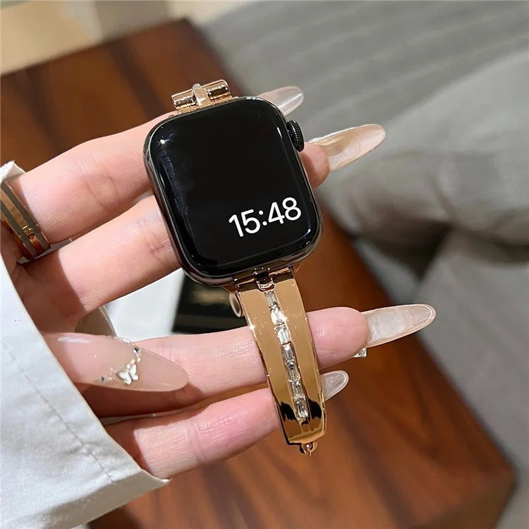 For Apple Watch Ultra 2 Ultra 49mm / 9 8 7 45mm / 6 5 4 SE (2023) SE (2022) SE 44mm / 3 2 1 42mm Watch Jewelry Band Alloy Bracelet