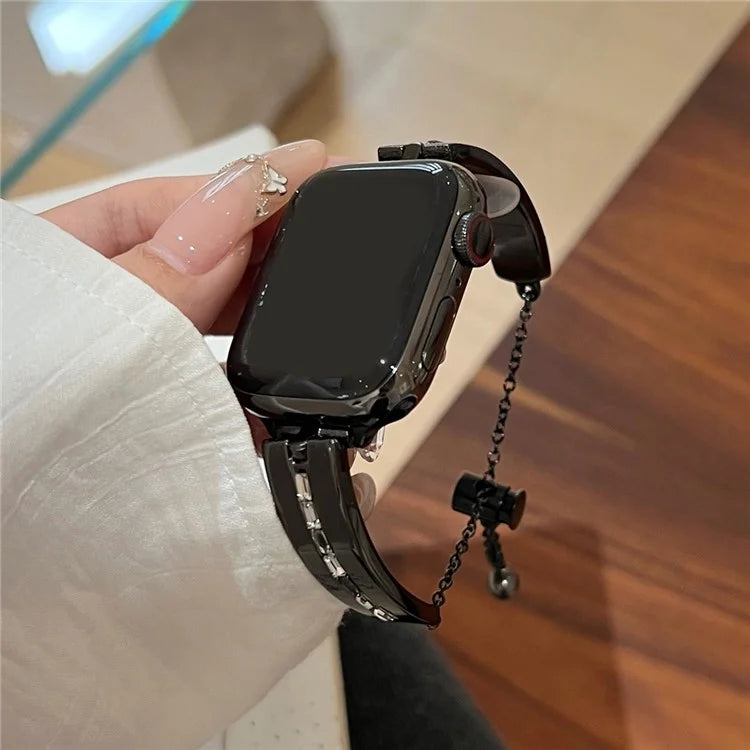 For Apple Watch Ultra 2 Ultra 49mm / 9 8 7 45mm / 6 5 4 SE (2023) SE (2022) SE 44mm / 3 2 1 42mm Watch Jewelry Band Alloy Bracelet