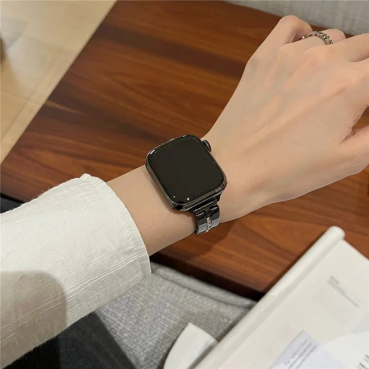 For Apple Watch Ultra 2 Ultra 49mm / 9 8 7 45mm / 6 5 4 SE (2023) SE (2022) SE 44mm / 3 2 1 42mm Watch Jewelry Band Alloy Bracelet