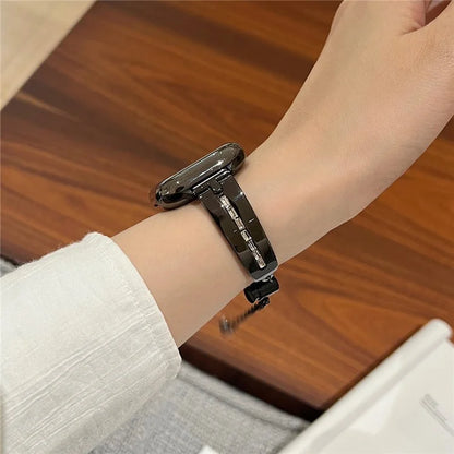 For Apple Watch Ultra 2 Ultra 49mm / 9 8 7 45mm / 6 5 4 SE (2023) SE (2022) SE 44mm / 3 2 1 42mm Watch Jewelry Band Alloy Bracelet