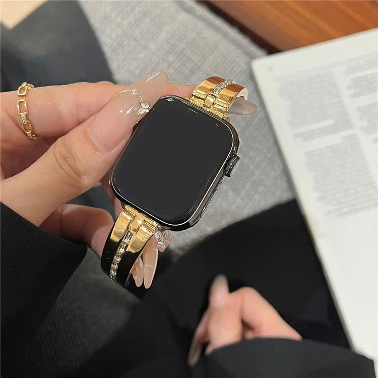 For Apple Watch Ultra 2 Ultra 49mm / 9 8 7 45mm / 6 5 4 SE (2023) SE (2022) SE 44mm / 3 2 1 42mm Watch Jewelry Band Alloy Bracelet