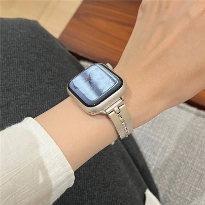 For Apple Watch Ultra 2 Ultra 49mm / 9 8 7 45mm / 6 5 4 SE (2023) SE (2022) SE 44mm / 3 2 1 42mm Watch Jewelry Band Alloy Bracelet