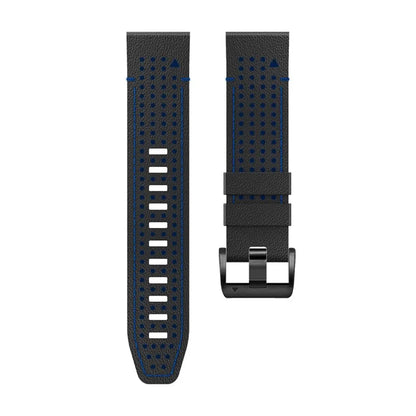 For Garmin Fenix 7X / 7X Pro / 6X Watch Band 26mm Leather + Silicone Replacement Wristband Strap