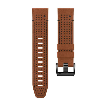 For Garmin Fenix 7 / 7 Pro Watch Strap 22mm Leather + Silicone Watch Band