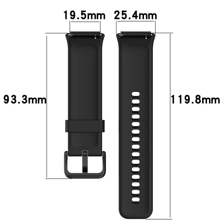 For SKG V7 / V7 Pro Watch Band Soft Silicone Wrist Strap Adjustable Buckle