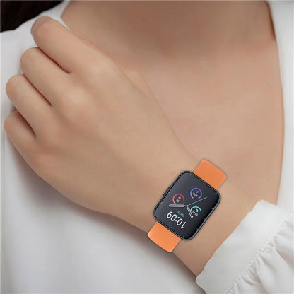 For SKG V9 / V9 Pro / Huami Amazfit Bip 5 / Bip 5 Unity Watch Strap Liquid Silicone Band Replacement