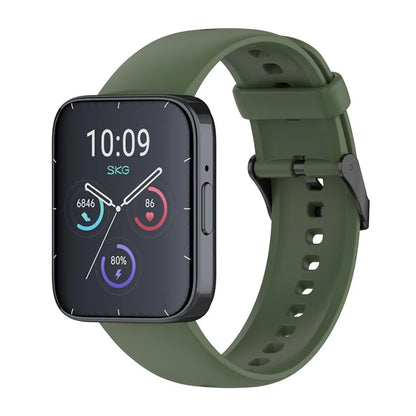 For SKG V9 / V9 Pro / Huami Amazfit Bip 5 / Bip 5 Unity Watch Strap Liquid Silicone Band Replacement