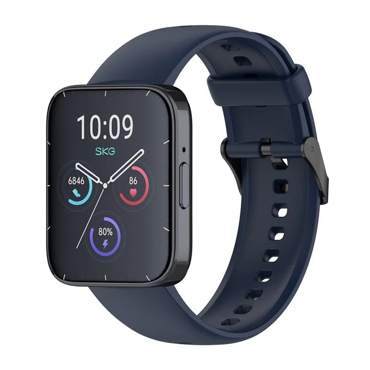 For SKG V9 / V9 Pro / Huami Amazfit Bip 5 / Bip 5 Unity Watch Strap Liquid Silicone Band Replacement