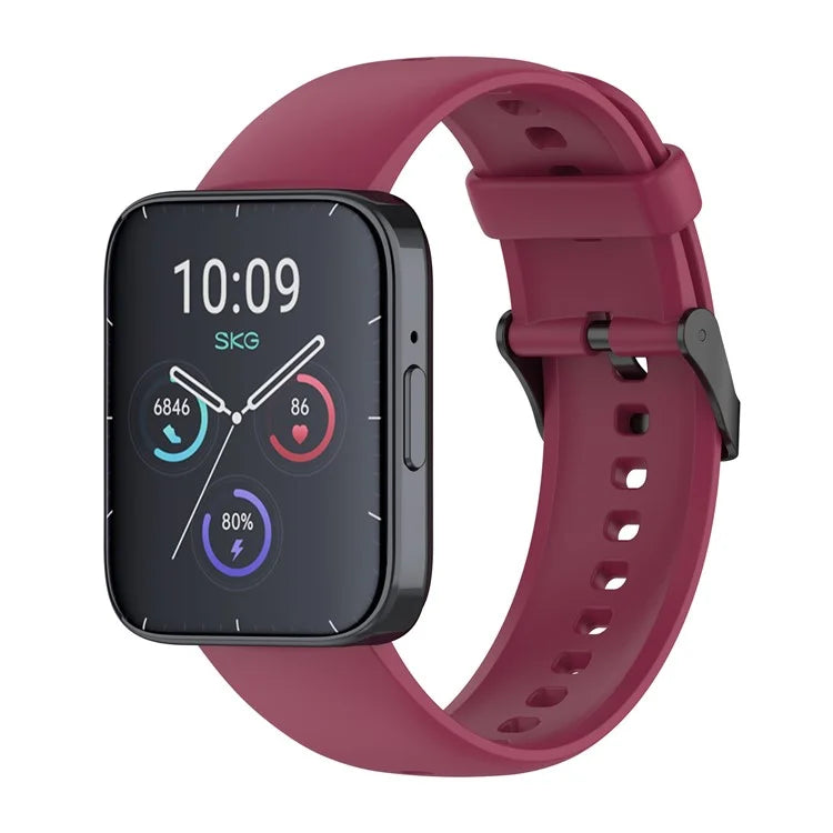 For SKG V9 / V9 Pro / Huami Amazfit Bip 5 / Bip 5 Unity Watch Strap Liquid Silicone Band Replacement