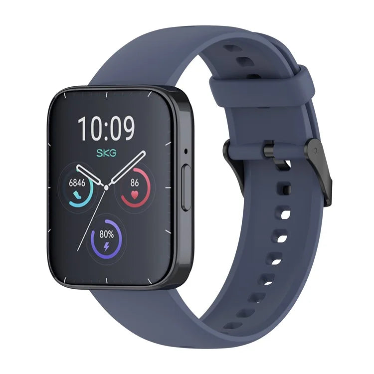 For SKG V9 / V9 Pro / Huami Amazfit Bip 5 / Bip 5 Unity Watch Strap Liquid Silicone Band Replacement