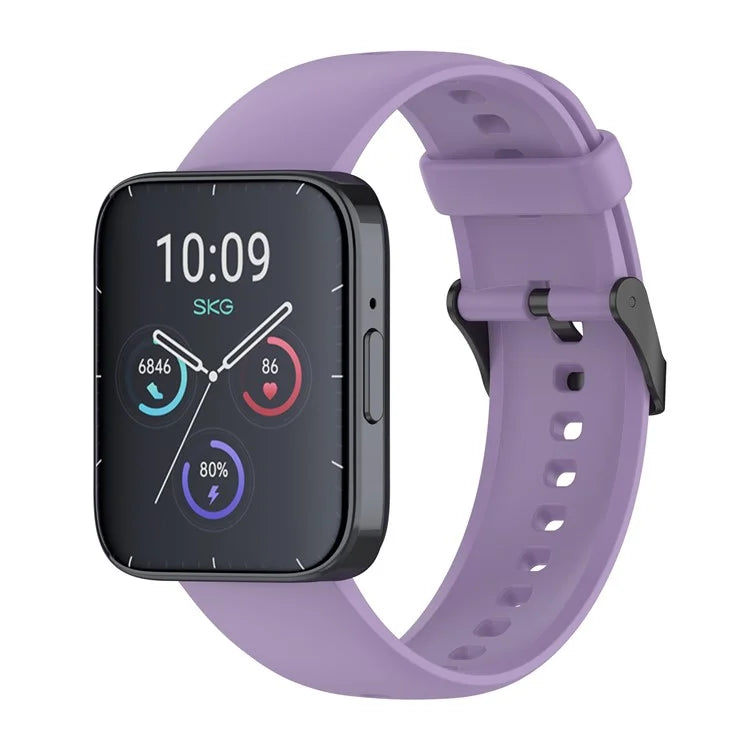 For SKG V9 / V9 Pro / Huami Amazfit Bip 5 / Bip 5 Unity Watch Strap Liquid Silicone Band Replacement