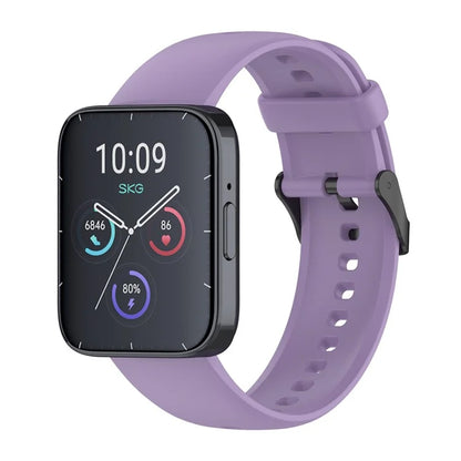 For SKG V9 / V9 Pro / Huami Amazfit Bip 5 / Bip 5 Unity Watch Strap Liquid Silicone Band Replacement