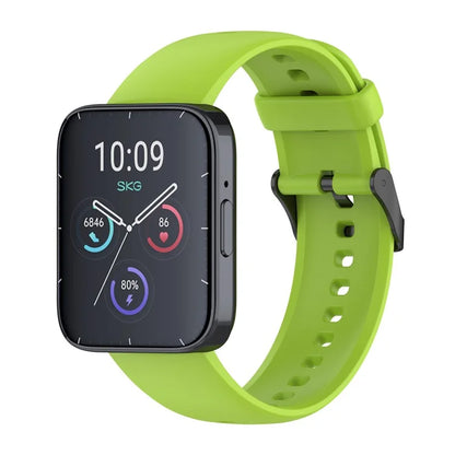 For SKG V9 / V9 Pro / Huami Amazfit Bip 5 / Bip 5 Unity Watch Strap Liquid Silicone Band Replacement