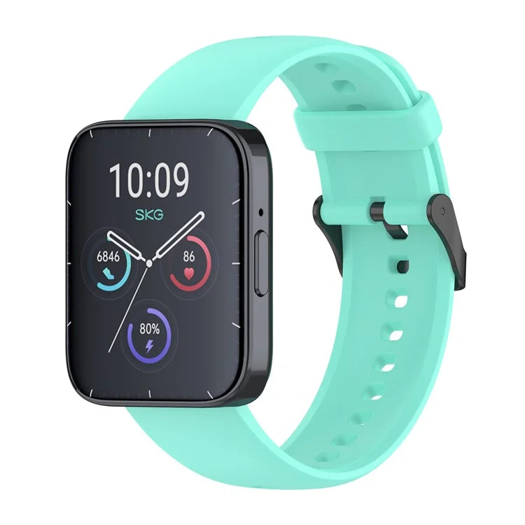 For SKG V9 / V9 Pro / Huami Amazfit Bip 5 / Bip 5 Unity Watch Strap Liquid Silicone Band Replacement