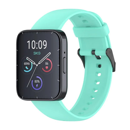 For SKG V9 / V9 Pro / Huami Amazfit Bip 5 / Bip 5 Unity Watch Strap Liquid Silicone Band Replacement